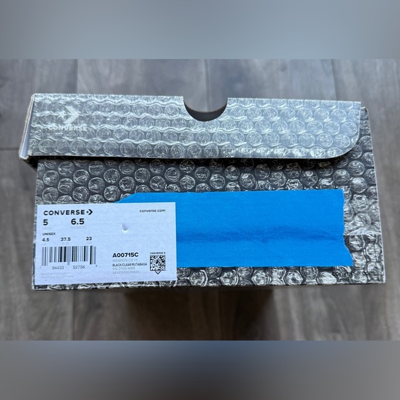 NEW 5M/6.5W Converse Weapon CX HI JOSHUA VIDES A00715C Black/Clear cork sneaker - Picture 10 of 11